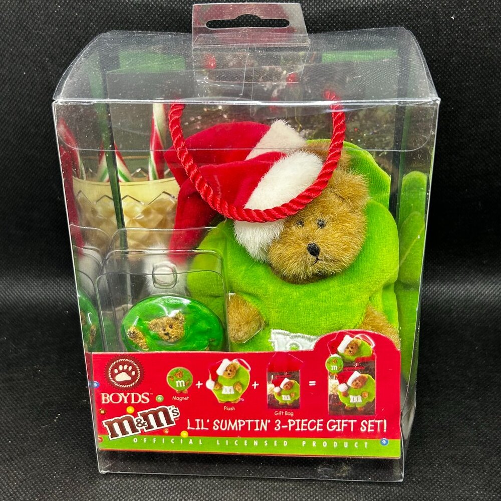 New in box Boyd's M&M's Lil' Sumptin’ 3 piece plush set